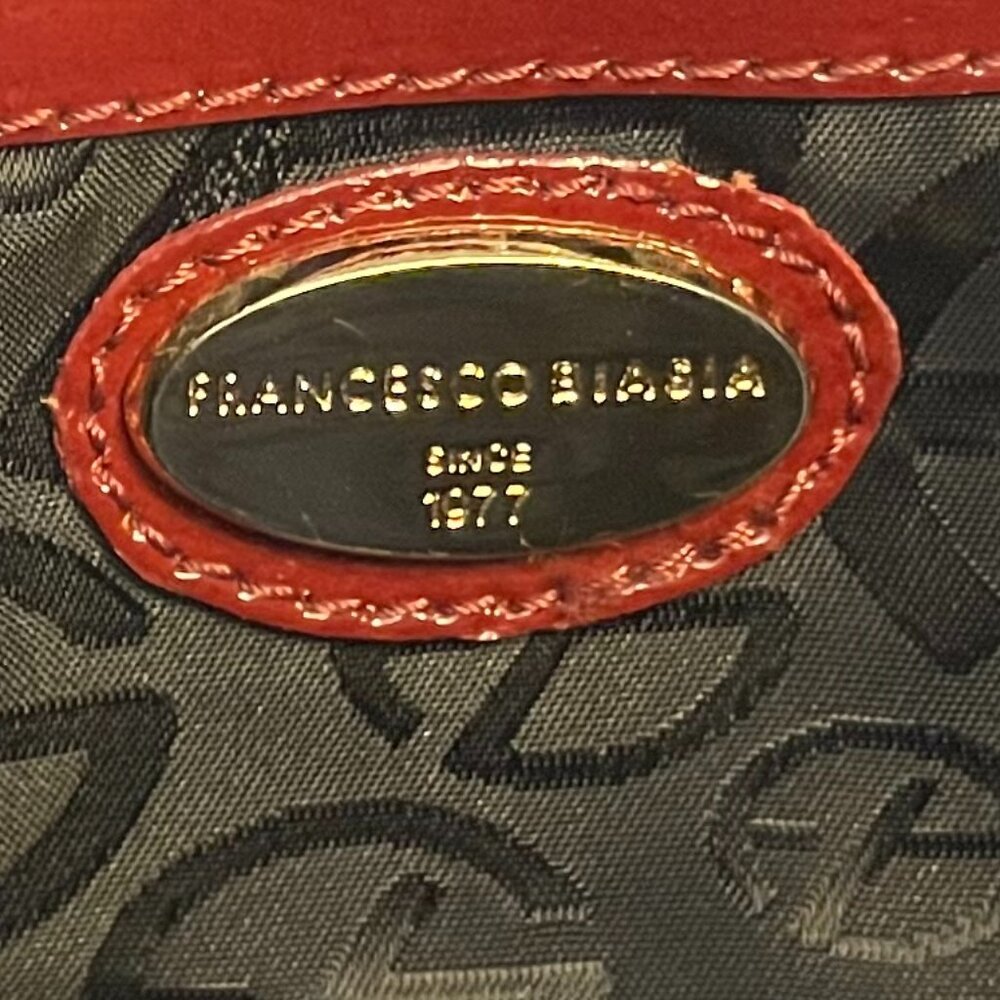 Francesco Biasia Burgundy High Gloss Patent Leather Large Hobo Bag - Picture 5 of 16